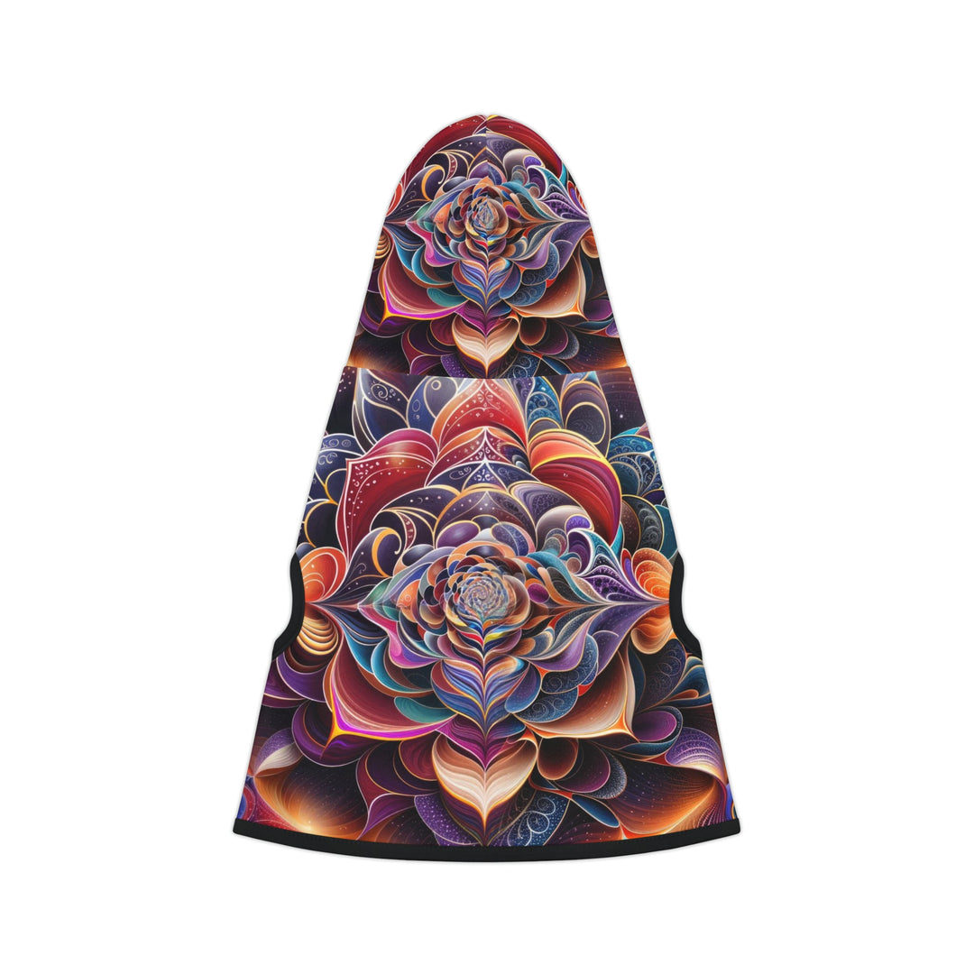 Mystical Floral Mandala - Pet Hoodie - Pets - g(0D·IO) - XXS - Black Rib -