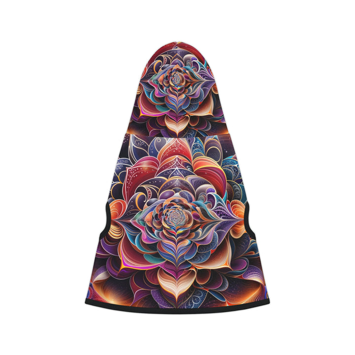 Mystical Floral Mandala - Pet Hoodie - Pets - g(0D·IO) - XXS - Black Rib -