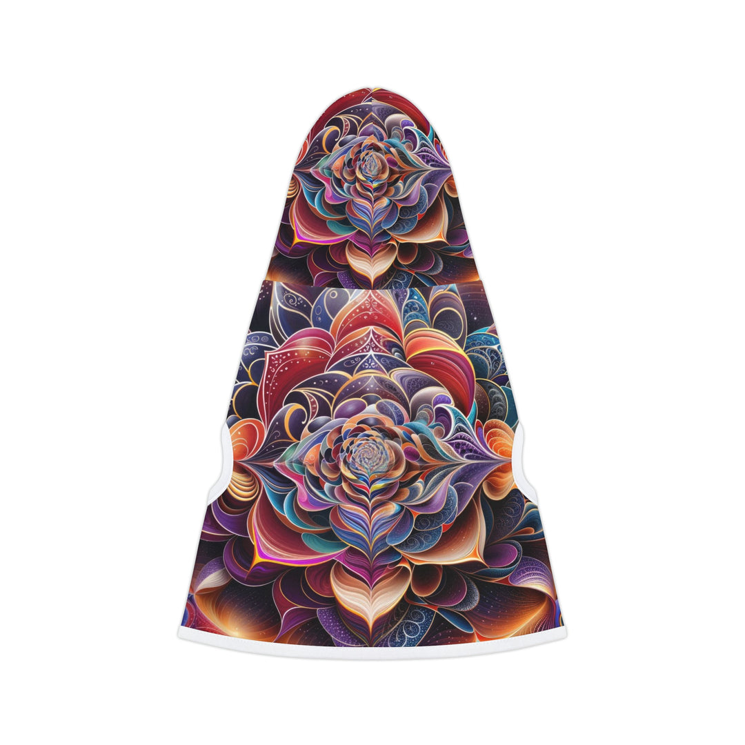 Mystical Floral Mandala - Pet Hoodie - Pets - g(0D·IO) - XXS - Black Rib -