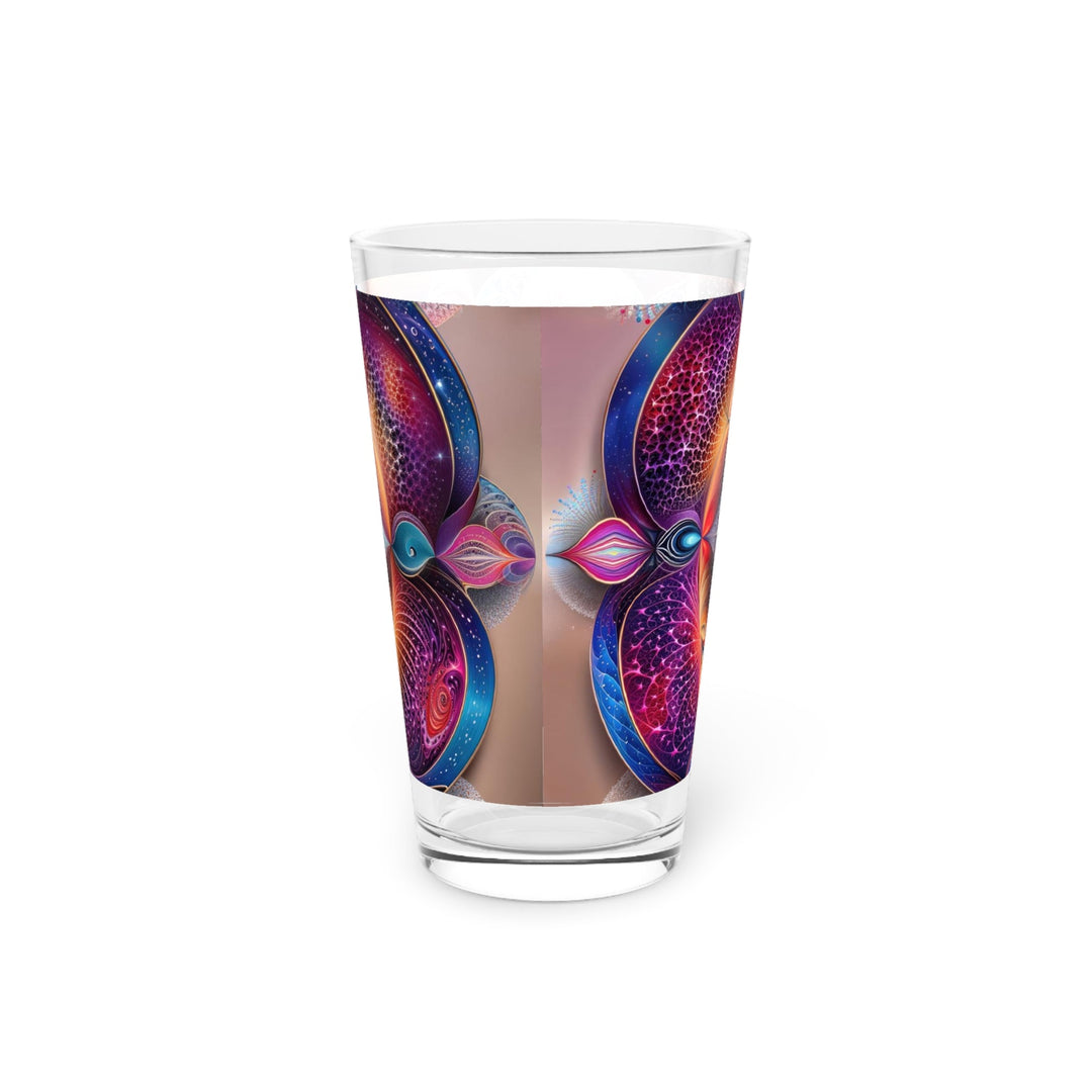 Mystical Floral Mandala - Pint Glass - Mug - g(0D·IO) - 16oz - -