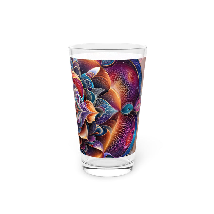 Mystical Floral Mandala - Pint Glass - Mug - g(0D·IO) - 16oz - -