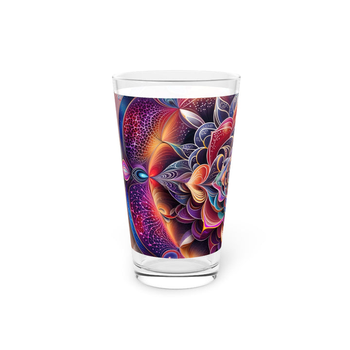 Mystical Floral Mandala - Pint Glass - Mug - g(0D·IO) - 16oz - -