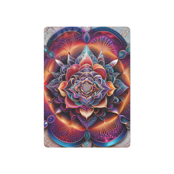 Mystical Floral Mandala - Poker Cards - Paper products - g(0D·IO) - 2.47" x 3.47" - White - Semi Glossy