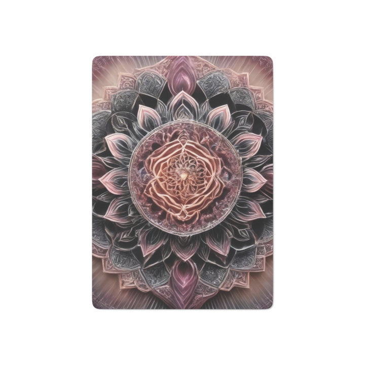 Mystical Floral Mandala - Poker Cards - Paper products - g(0D·IO) - 2.47" x 3.47" - White - Semi Glossy