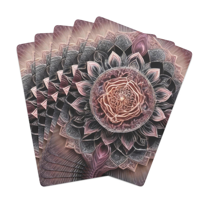 Mystical Floral Mandala - Poker Cards - Paper products - g(0D·IO) - 2.47" x 3.47" - White - Semi Glossy