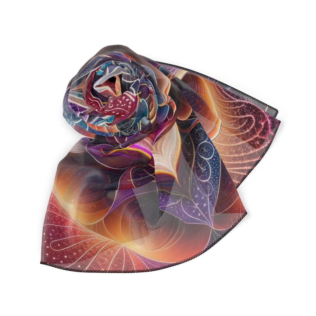 Mystical Floral Mandala - Poly Scarf - Accessories - g(0D·IO) - Poly chiffon - 50" × 50" -