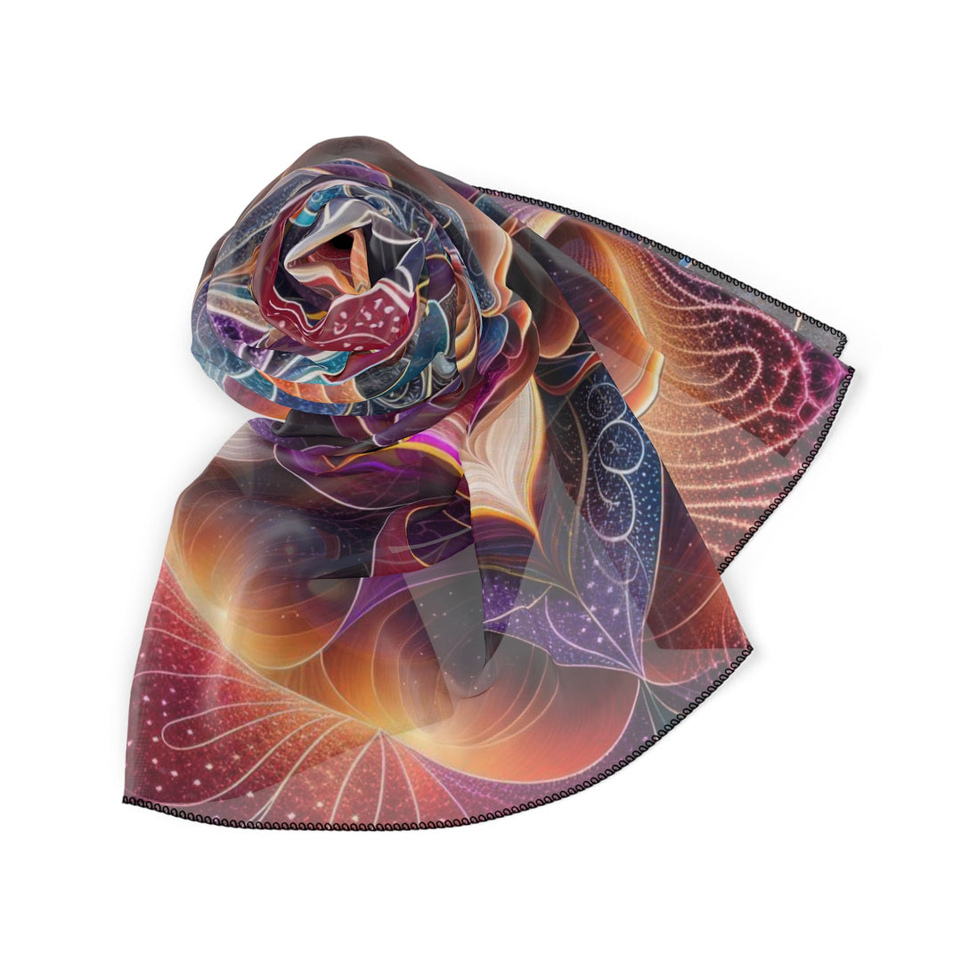 Mystical Floral Mandala - Poly Scarf - Accessories - g(0D·IO) - Poly chiffon - 50" × 50" -