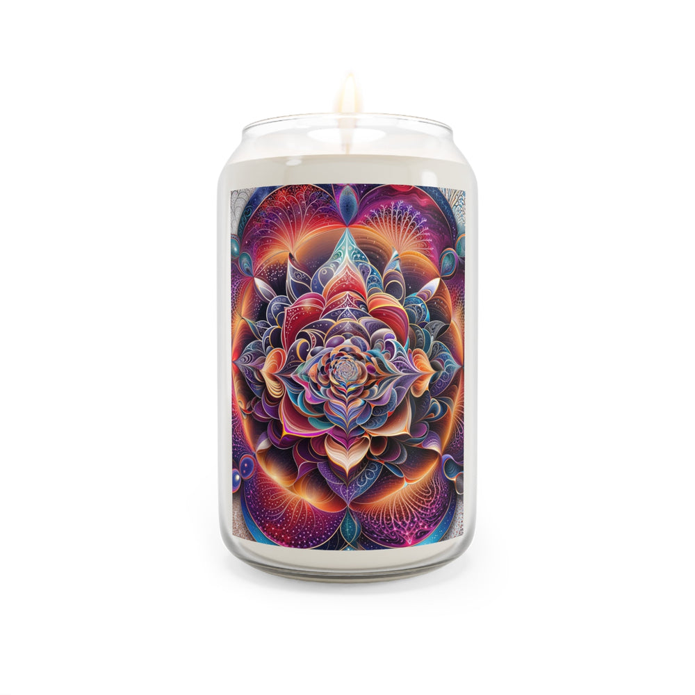 Mystical Floral Mandala - Scented Candle - Home Decor - g(0D·IO) - Sea Breeze - 13.75oz -
