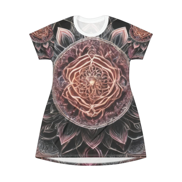 Mystical Floral Mandala - T-Shirt Dress - All Over Prints - g(0D·IO) - XS - -