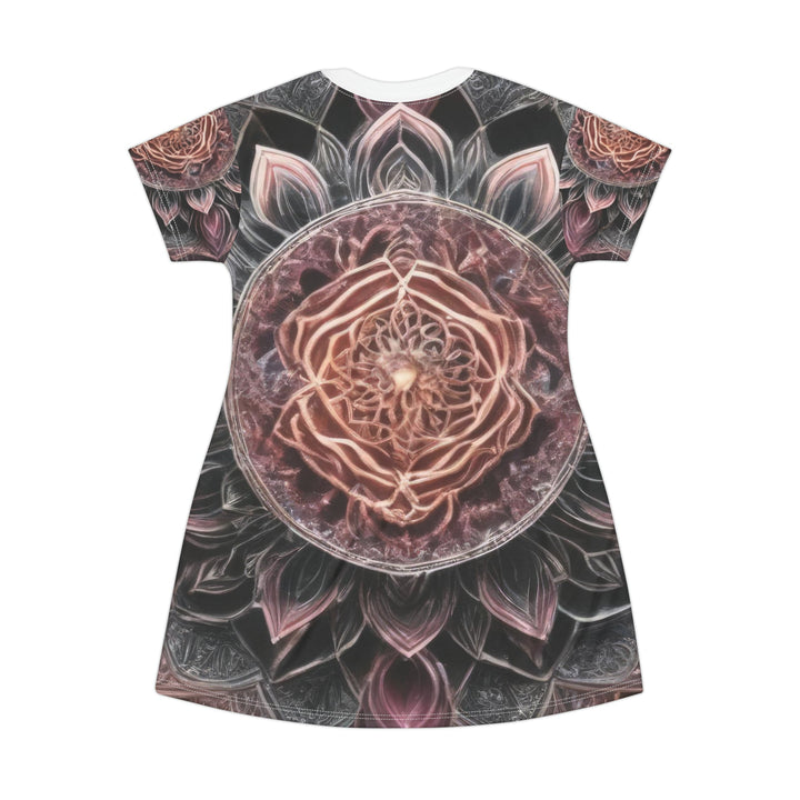 Mystical Floral Mandala - T-Shirt Dress - All Over Prints - g(0D·IO) - XS - -