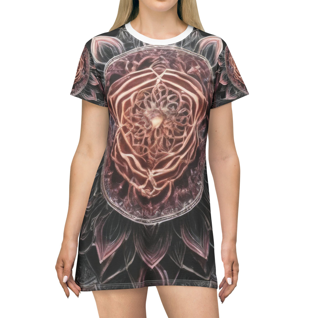 Mystical Floral Mandala - T-Shirt Dress - All Over Prints - g(0D·IO) - XS - -