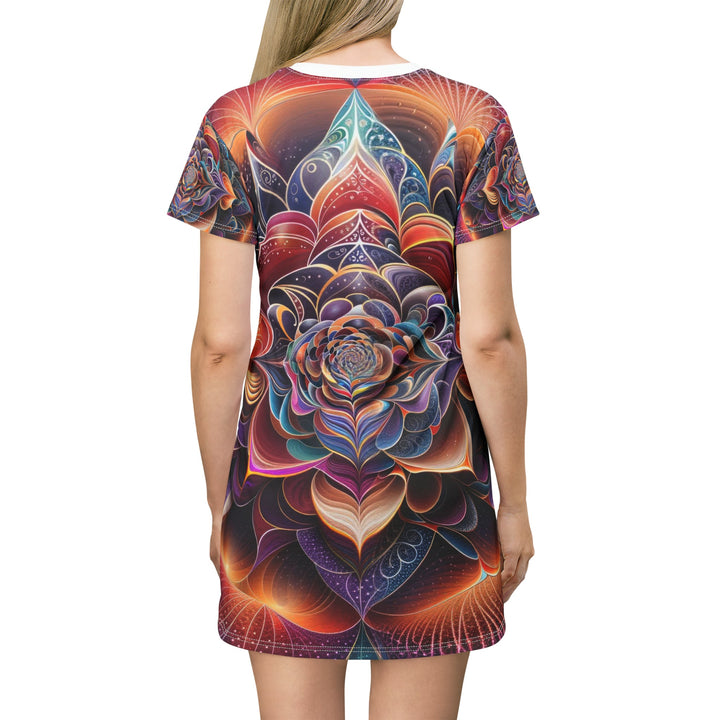 Mystical Floral Mandala - T-Shirt Dress - All Over Prints - g(0D·IO) - XS - -