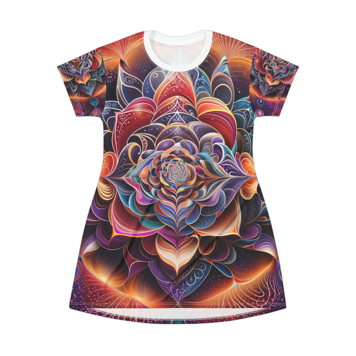 Mystical Floral Mandala - T-Shirt Dress - All Over Prints - g(0D·IO) - XS - -