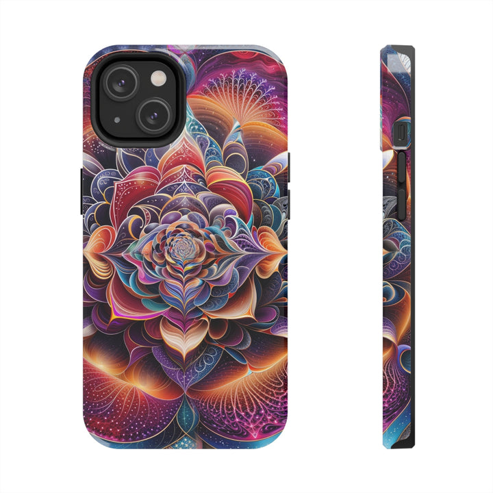 Mystical Floral Mandala - Tough Phone Case - Phone Case - g(0D·IO) - iPhone 14 - -