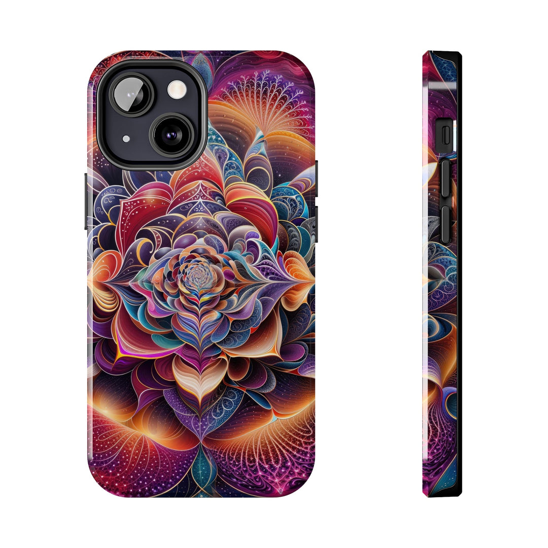 Mystical Floral Mandala - Tough Phone Case - Phone Case - g(0D·IO) - iPhone 13 Mini - -