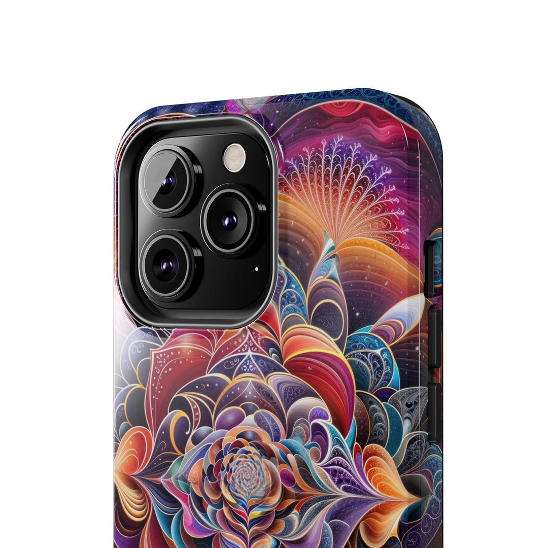 Mystical Floral Mandala - Tough Phone Case - Phone Case - g(0D·IO) - iPhone 13 Mini - -