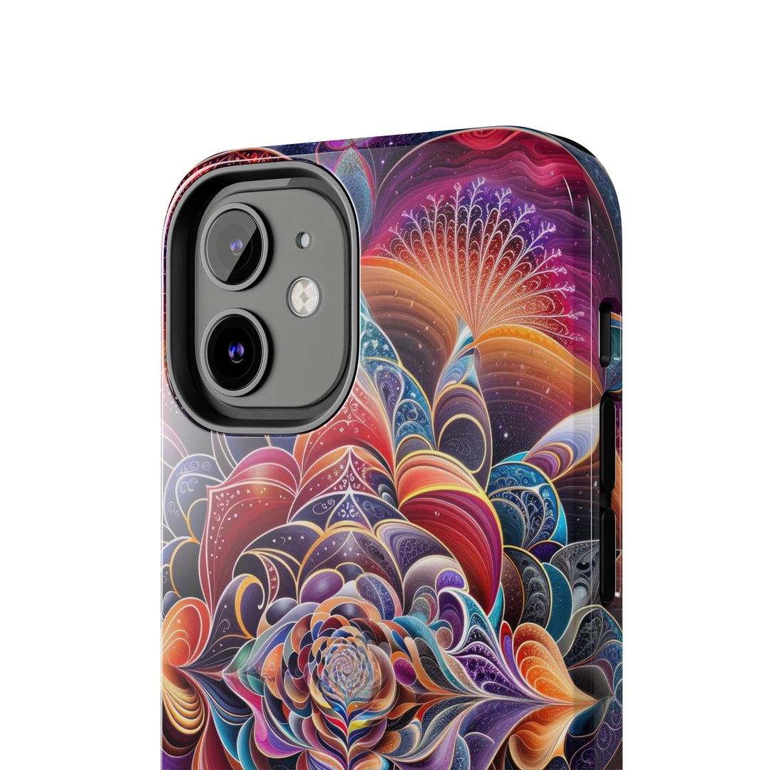 Mystical Floral Mandala - Tough Phone Case - Phone Case - g(0D·IO) - iPhone 13 Mini - -