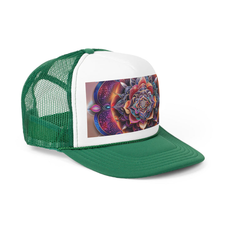 Mystical Floral Mandala - Trucker Hat - Hats - g(0D·IO) - Pink - One size -