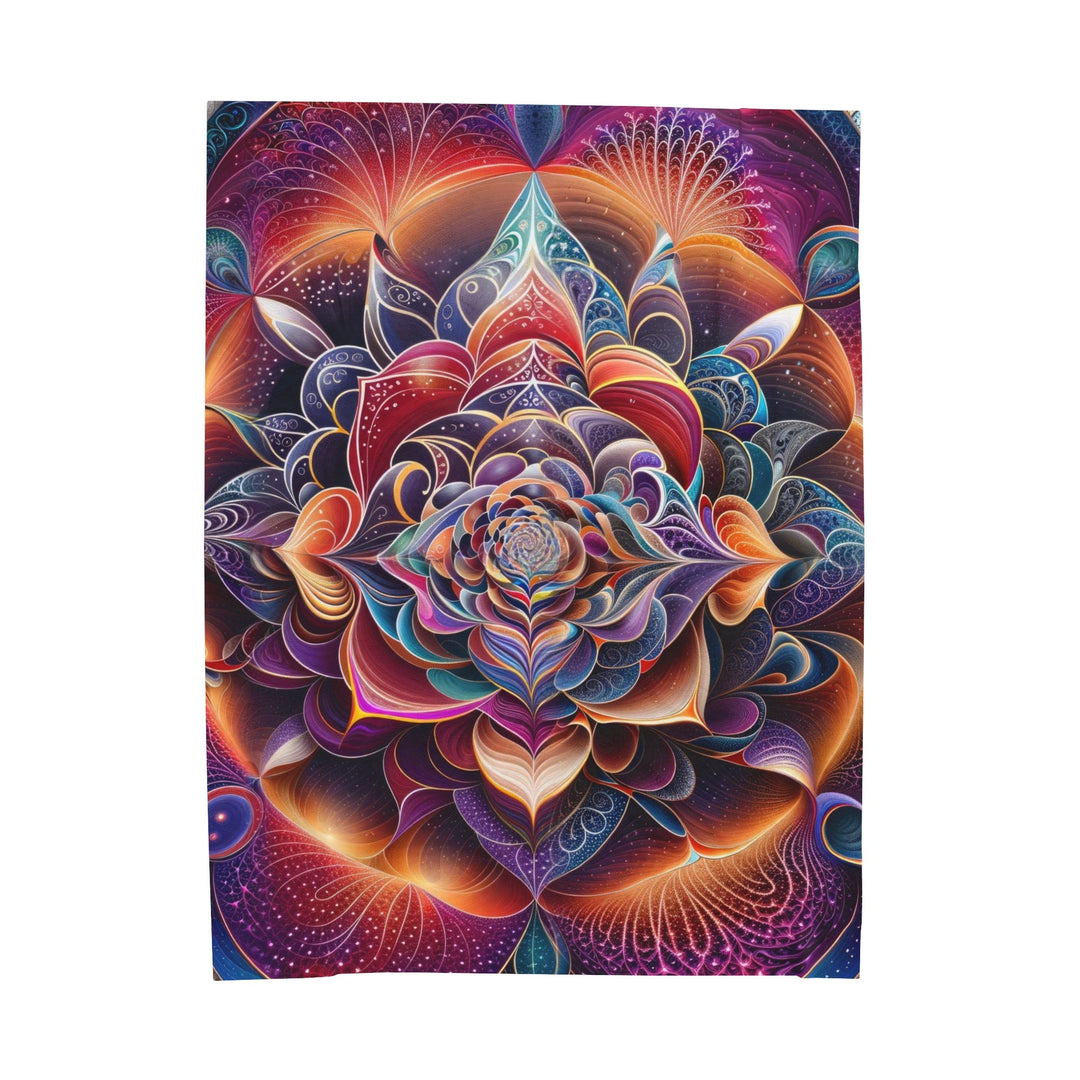 Mystical Floral Mandala - Velveteen Plush Blanket - All Over Prints - g(0D·IO) - 60" × 80" - -