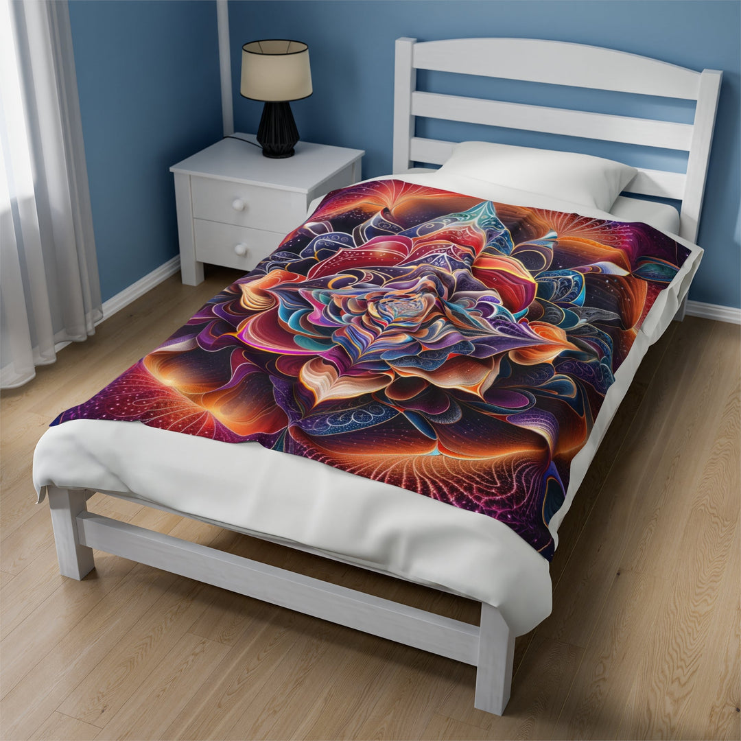 Mystical Floral Mandala - Velveteen Plush Blanket - All Over Prints - g(0D·IO) - 30" × 40" - -