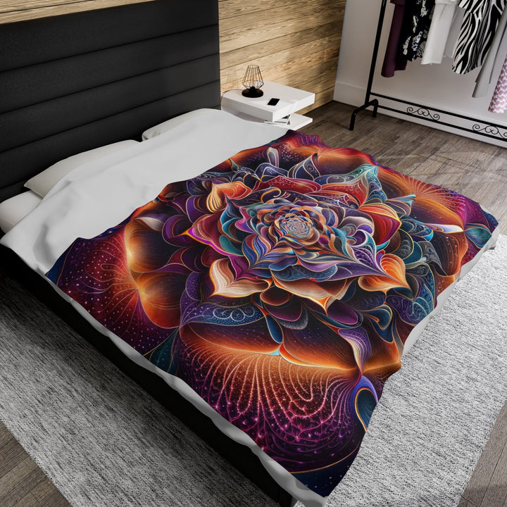 Mystical Floral Mandala - Velveteen Plush Blanket - All Over Prints - g(0D·IO) - 30" × 40" - -