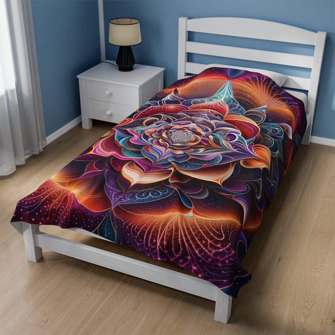 Mystical Floral Mandala - Velveteen Plush Blanket - All Over Prints - g(0D·IO) - 30" × 40" - -