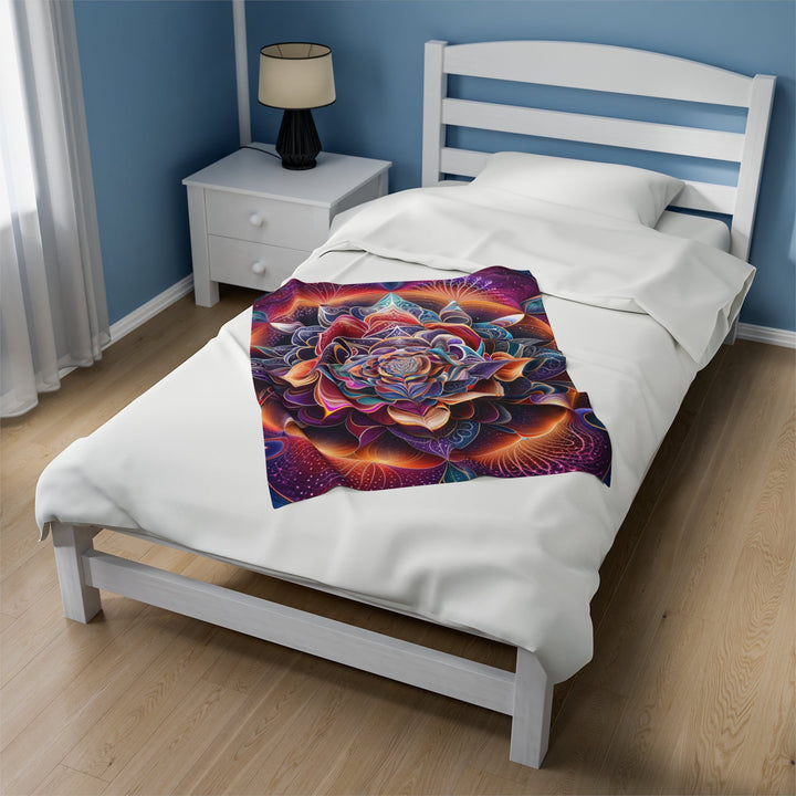 Mystical Floral Mandala - Velveteen Plush Blanket - All Over Prints - g(0D·IO) - 30" × 40" - -