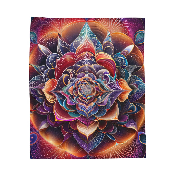 Mystical Floral Mandala - Velveteen Plush Blanket - All Over Prints - g(0D·IO) - 50" × 60" - -