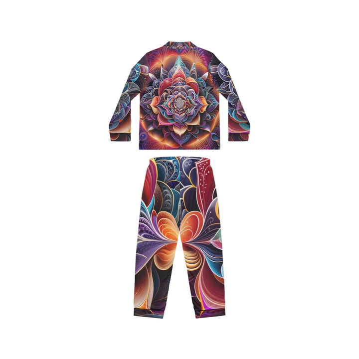 Mystical Floral Mandala - Women's Satin Pajamas - All Over Prints - g(0D·IO) - XS/S - Black -