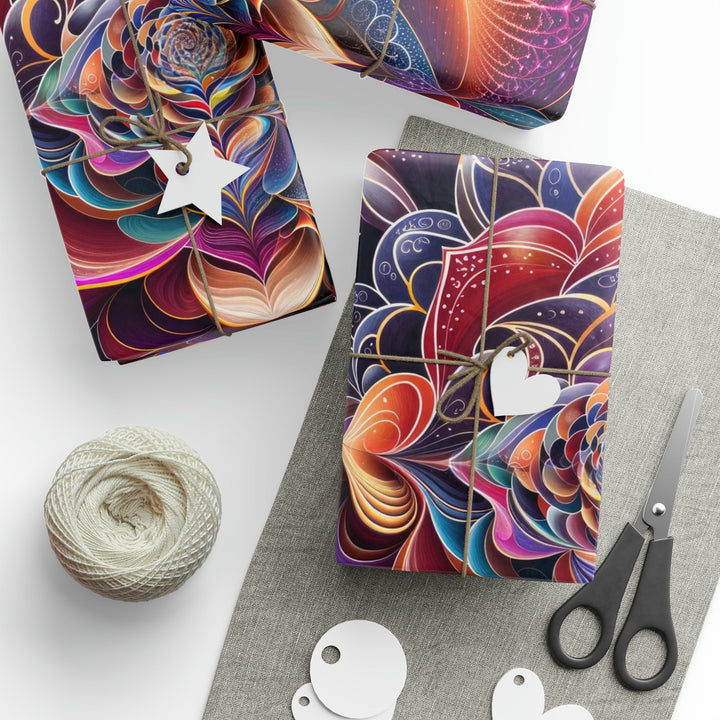 Mystical Floral Mandala - Wrapping Paper - Home Decor - g(0D·IO) - 30'' x 72'' - Matte -
