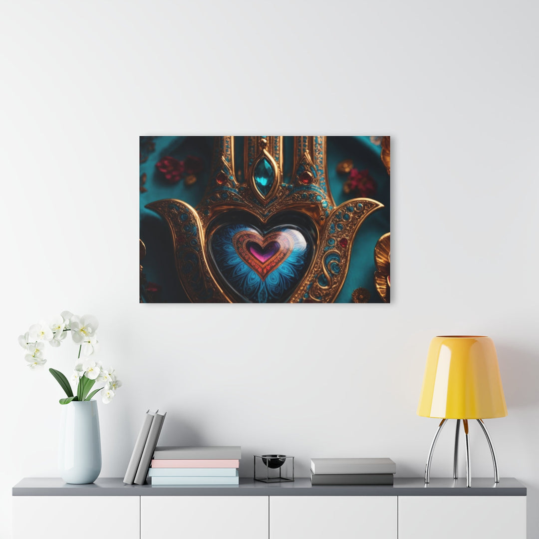 Mystical Heart Hamsa - Acrylic Prints (French Cleat Hanging) - Home Decor - g(0D·IO) - 24" x 36" (Vertical) - 0.25'' -