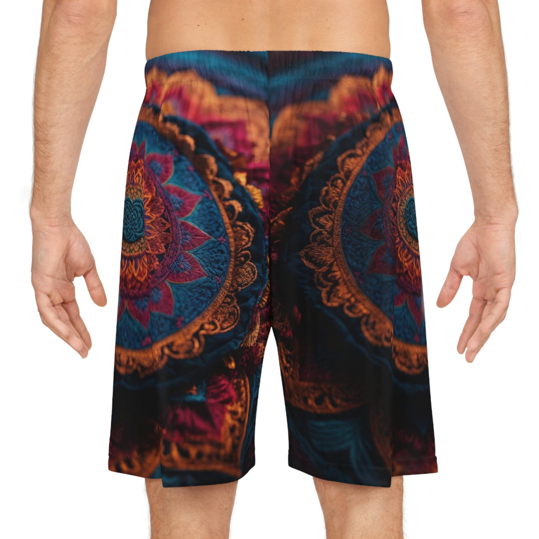 Mystical Intricate Mandala - AOP Basketball Shorts - All Over Prints - g(0D·IO) - Seam thread color automatically matched to design - XS -