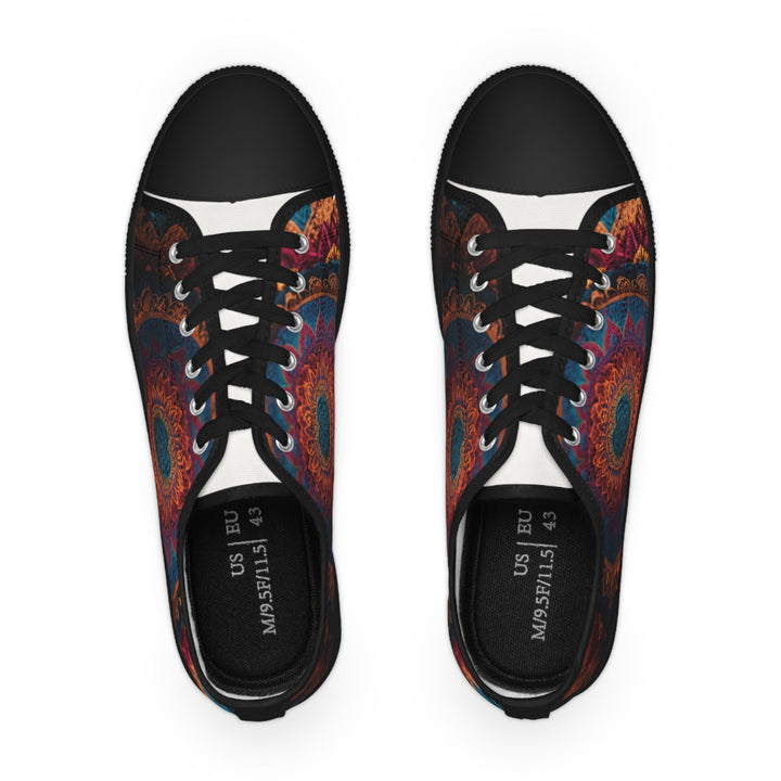 Mystical Intricate Mandala - Men's Lowtop Sneakers - Shoes - g(0D·IO) - US 5 - Black sole -