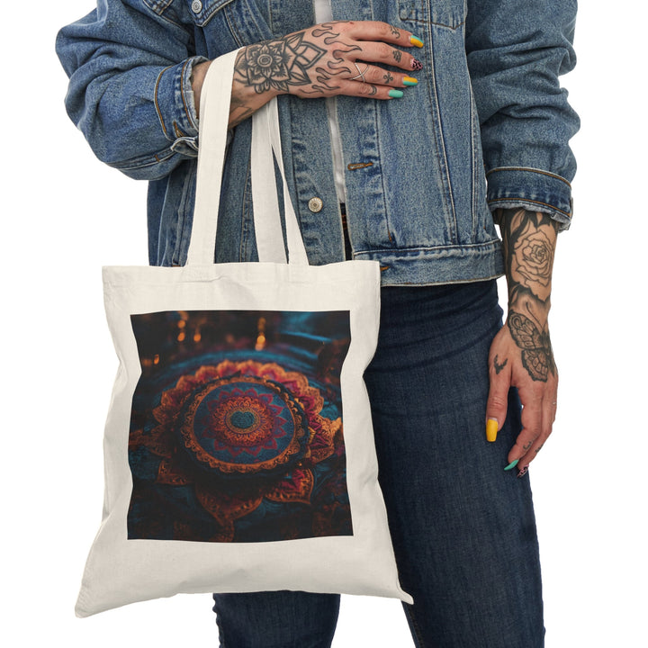 Mystical Intricate Mandala - Natural Tote Bag - Bags - g(0D·IO) - 15" x 16" - Natural -