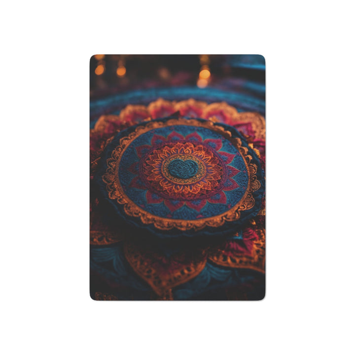 Mystical Intricate Mandala - Poker Cards - Paper products - g(0D·IO) - 2.47" x 3.47" - White - Semi Glossy