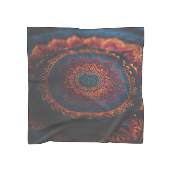 Mystical Intricate Mandala - Poly Scarf - Accessories - g(0D·IO) - Poly chiffon - 25" × 25" -