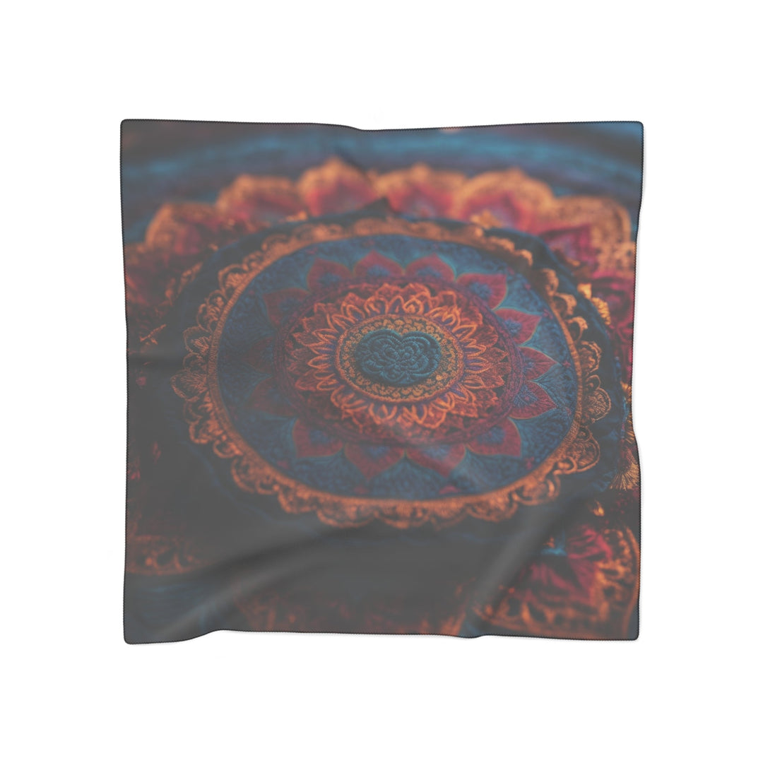 Mystical Intricate Mandala - Poly Scarf - Accessories - g(0D·IO) - Poly voile - 50" × 50" -