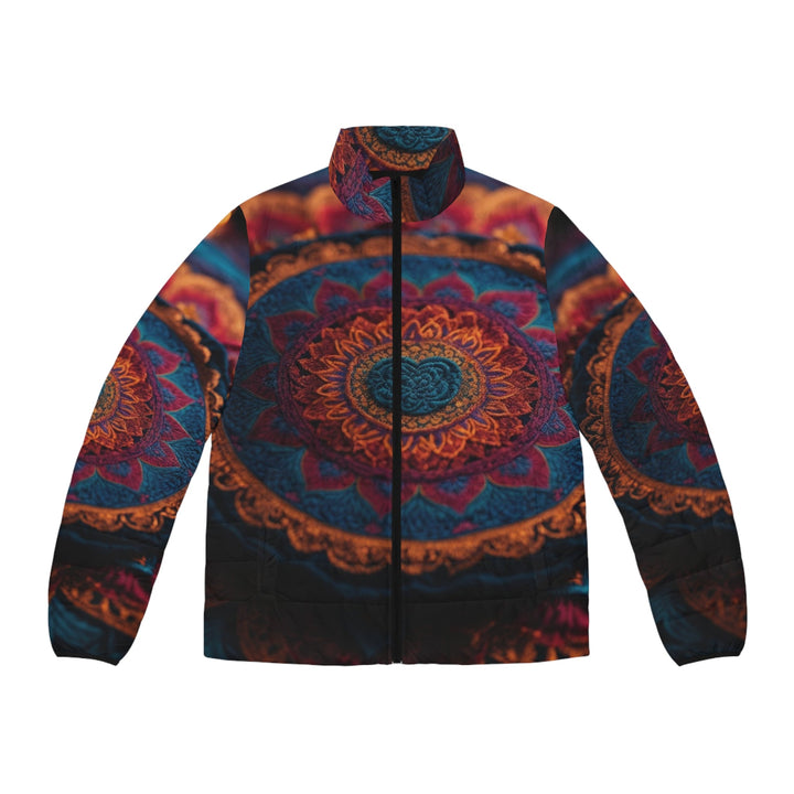 Mystical Intricate Mandala - Puffer Jacket - All Over Prints - g(0D·IO) - S - Black zipper -