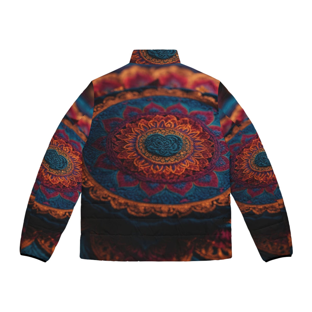 Mystical Intricate Mandala - Puffer Jacket - All Over Prints - g(0D·IO) - S - Black zipper -