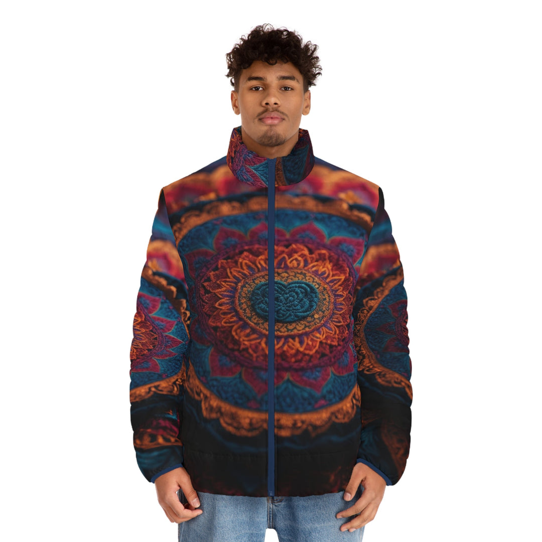 Mystical Intricate Mandala - Puffer Jacket - All Over Prints - g(0D·IO) - S - Black zipper -