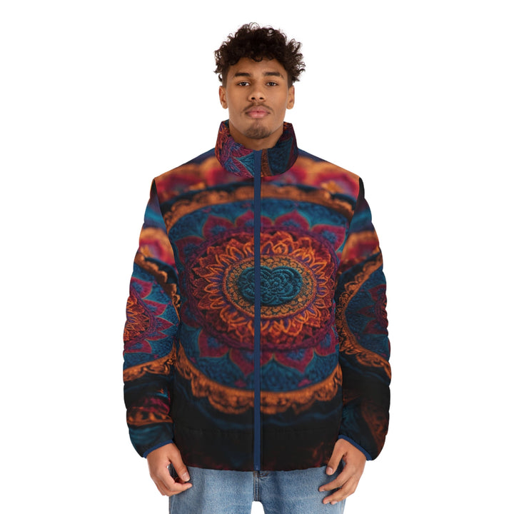 Mystical Intricate Mandala - Puffer Jacket - All Over Prints - g(0D·IO) - S - Black zipper -