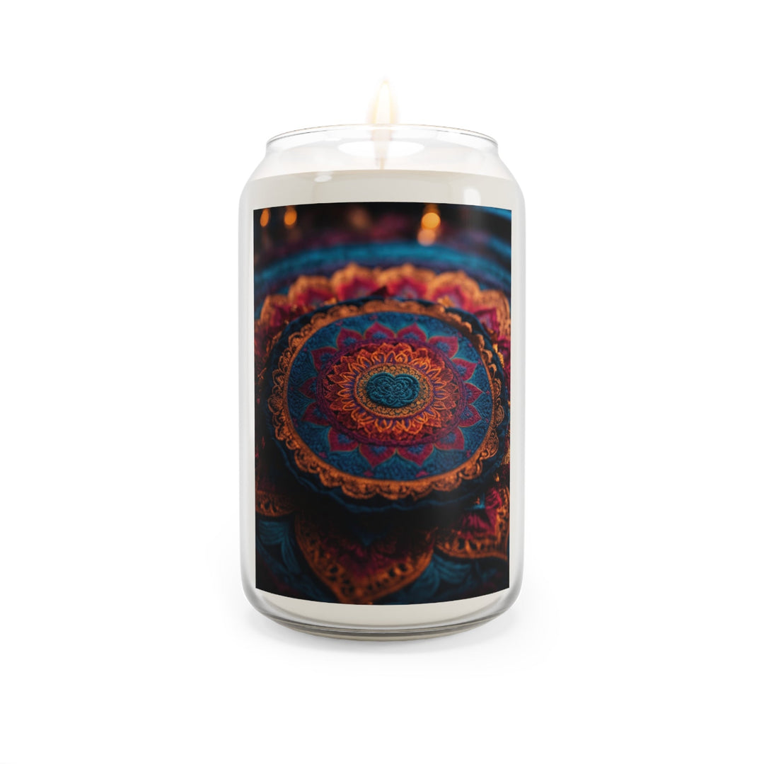 Mystical Intricate Mandala - Scented Candle - Home Decor - g(0D·IO) - Comfort Spice - 13.75oz -