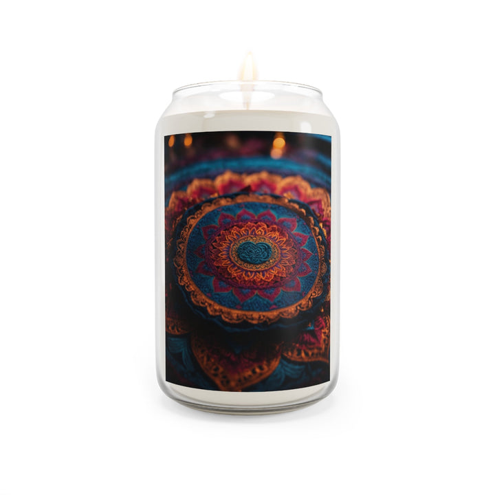 Mystical Intricate Mandala - Scented Candle - Home Decor - g(0D·IO) - Vanilla Bean - 13.75oz -