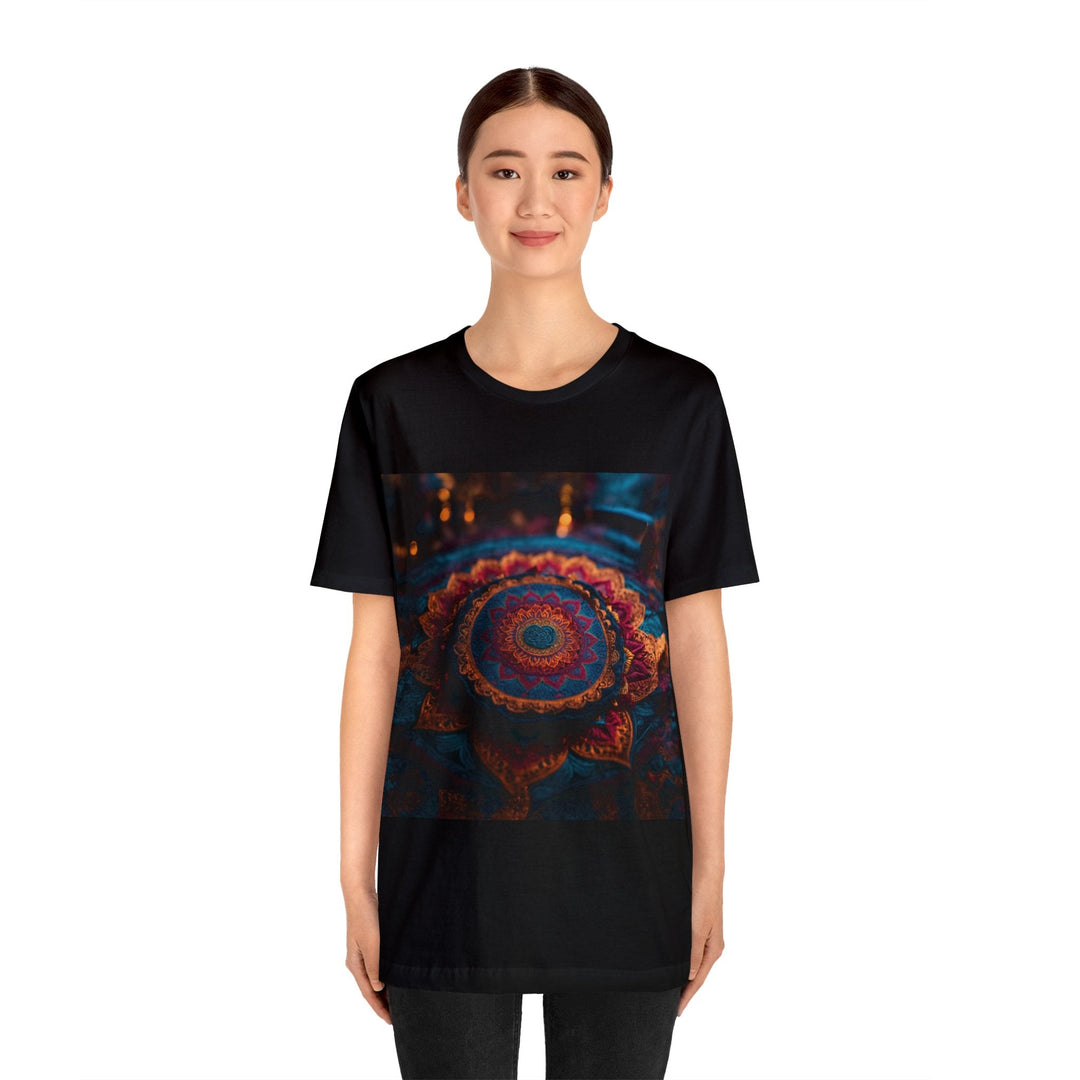 Mystical Intricate Mandala - Unisex Jersey Short Sleeve Tee - T-Shirt - g(0D·IO) - Black - S -