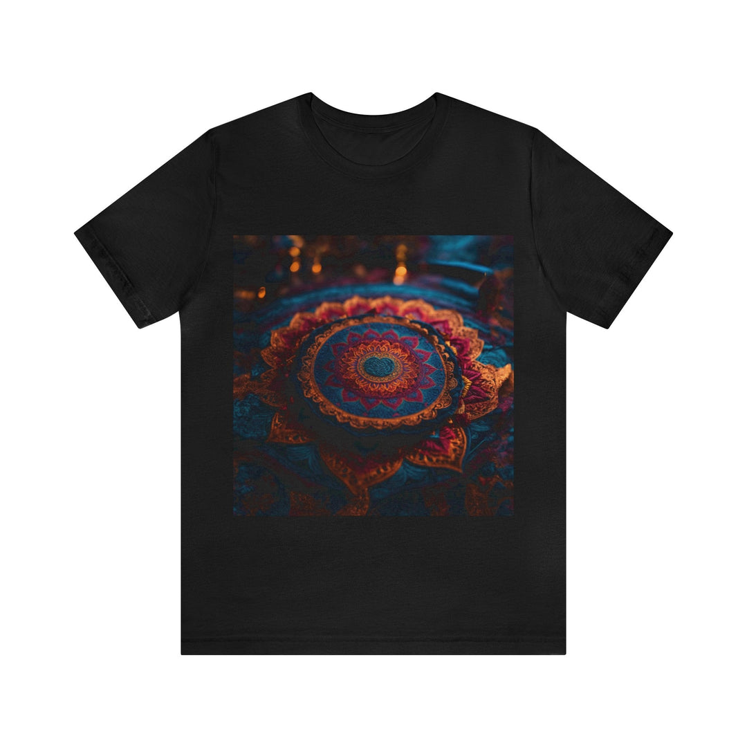 Mystical Intricate Mandala - Unisex Jersey Short Sleeve Tee - T-Shirt - g(0D·IO) - Black - S -