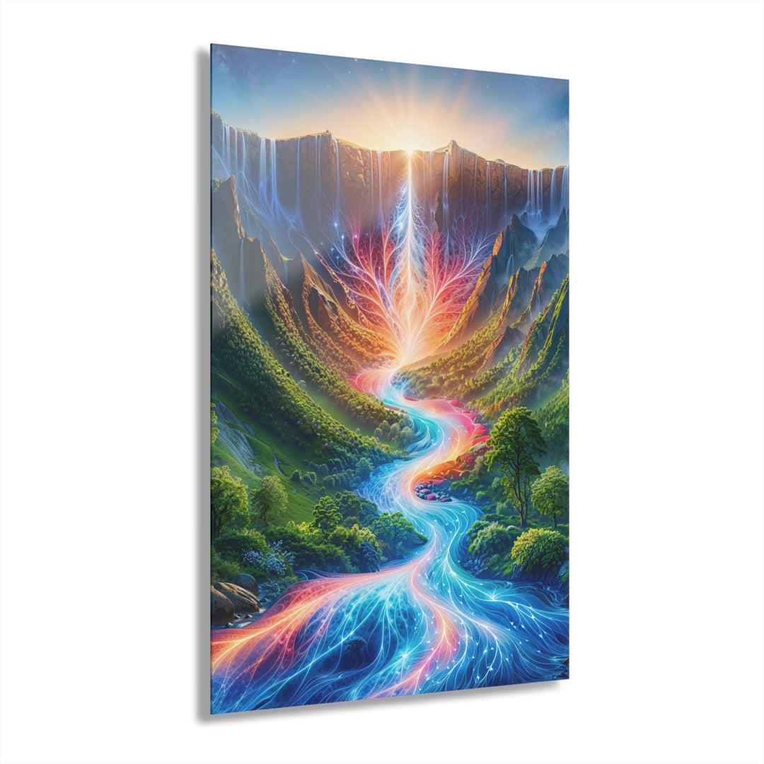 Mystical Radiant Valley - Acrylic Prints (French Cleat Hanging) - Home Decor - g(0D·IO) - 24" x 36" (Vertical) - 0.25'' -