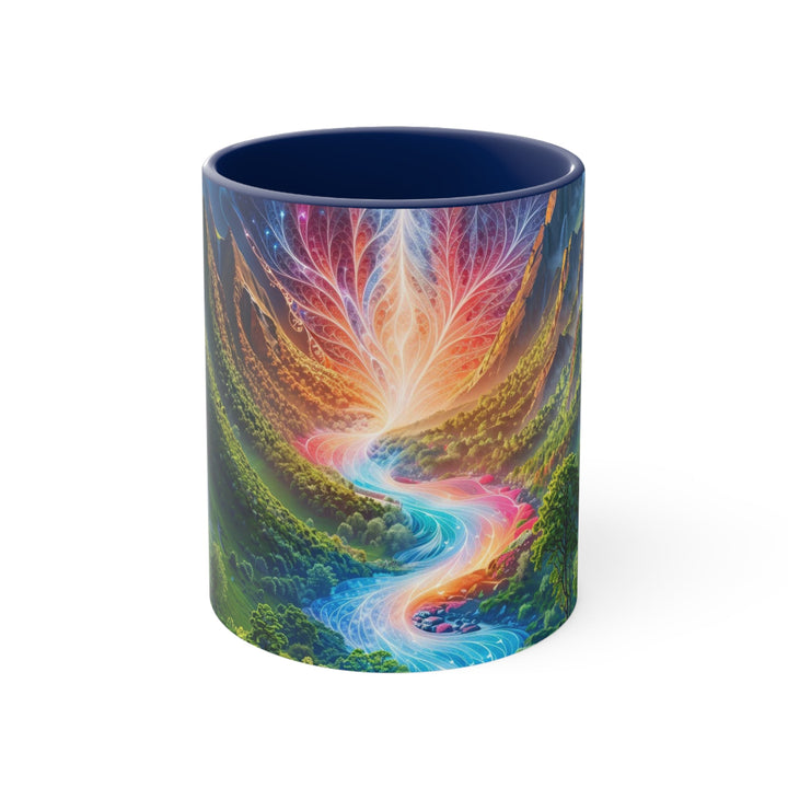 Mystical River Sunrise - Accent Coffee Mug - Mug - g(0D·IO) - Navy - 11oz -