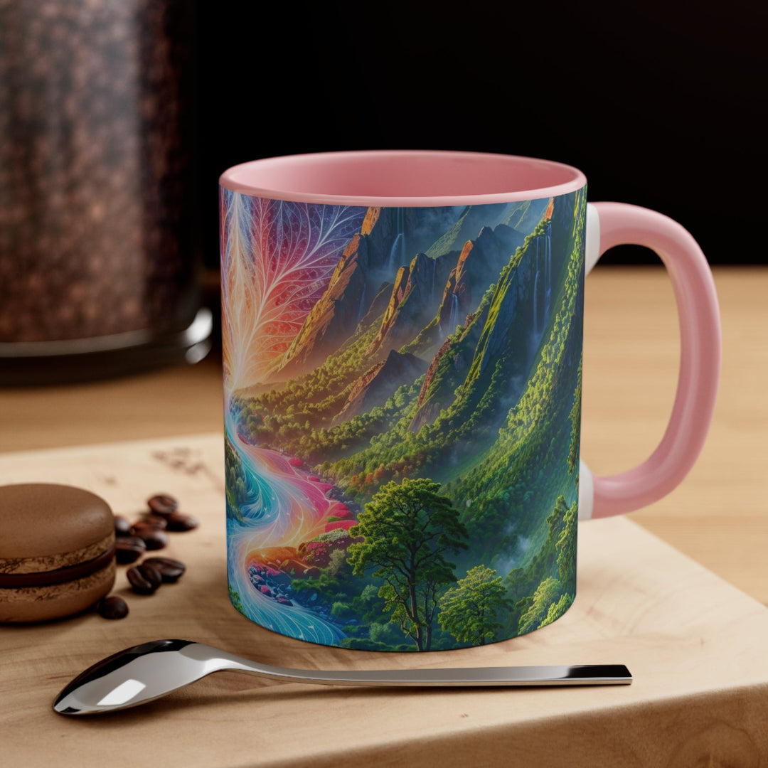 Mystical River Sunrise - Accent Coffee Mug - Mug - g(0D·IO) - Pink - 11oz -