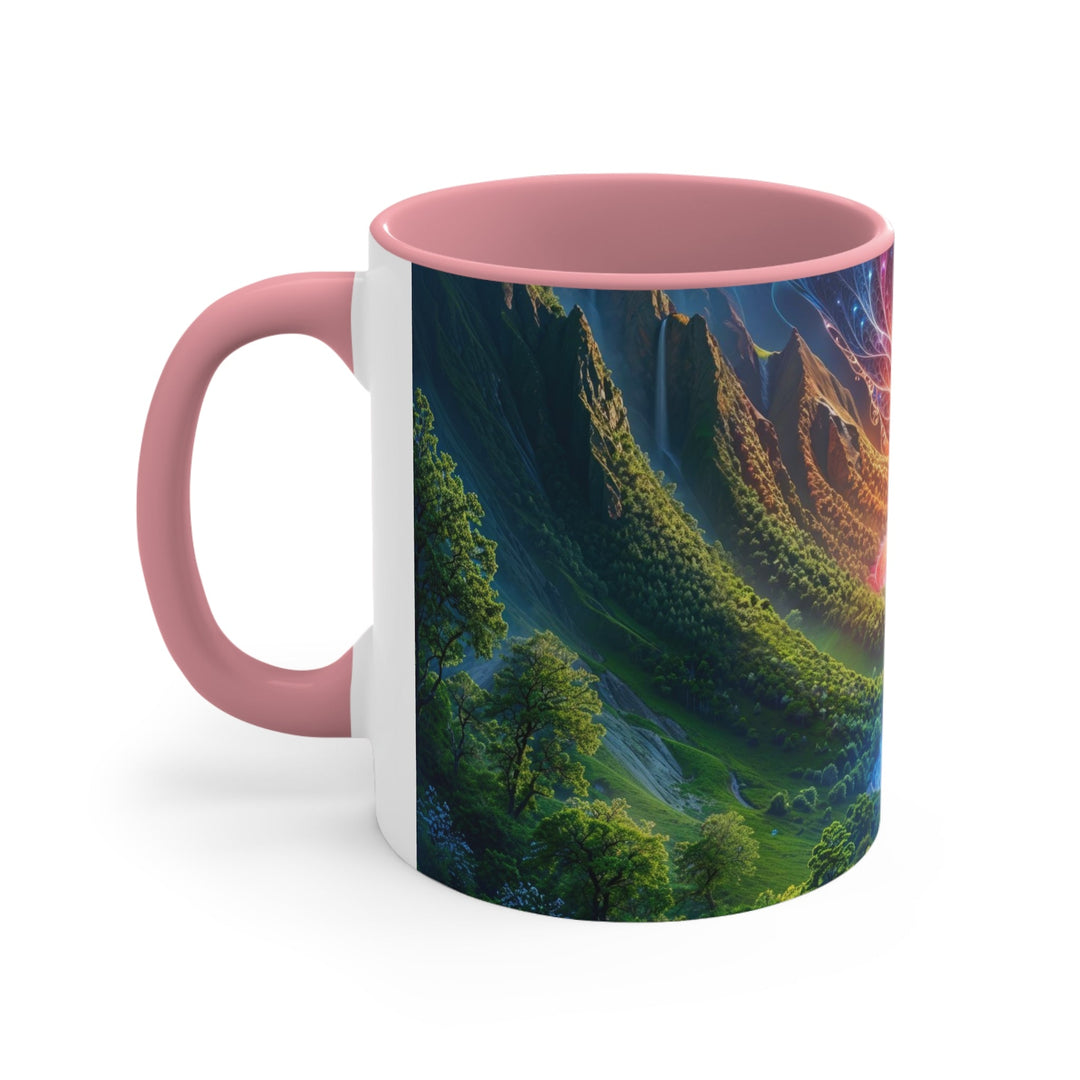 Mystical River Sunrise - Accent Coffee Mug - Mug - g(0D·IO) - Pink - 11oz -