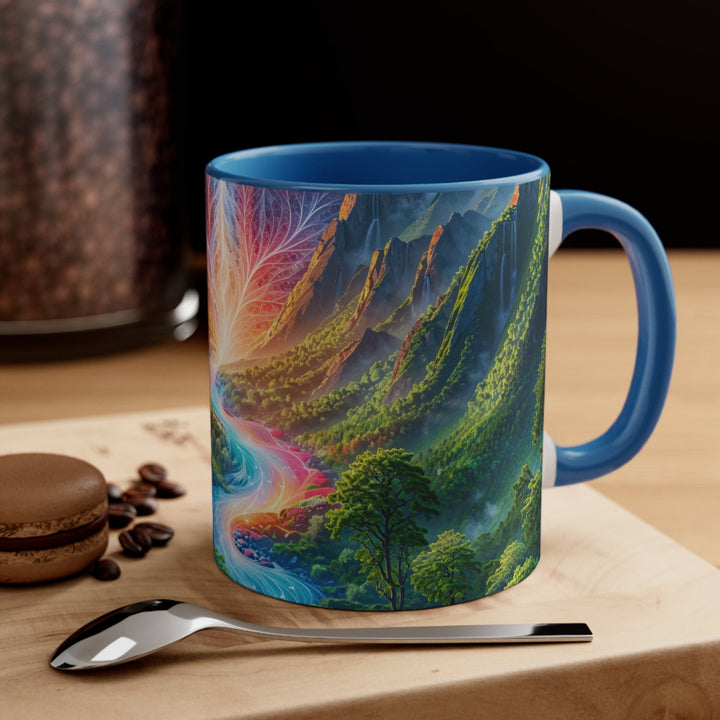 Mystical River Sunrise - Accent Coffee Mug - Mug - g(0D·IO) - Pink - 11oz -